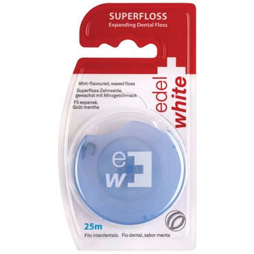 Зубная нить Edelwhite Expanding Superfloss расширяющаяся вощеная 25 метров 476₽