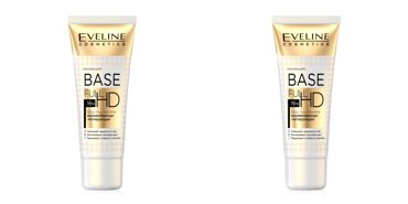 Выравнивающая-маскирующая база под макияж Eveline BASE FULL HD 3в1 30 мл 2шт 1328₽