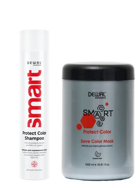 Набор DEWAL для окрашенных волос Protect Color шампунь 300 мл маска 1000 мл 2591₽