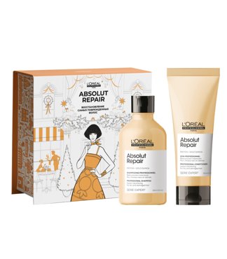 Набор LOreal Professionnel Absolut Repair Шампунь для волос 300мл и Смываемый уход 200мл 2664₽