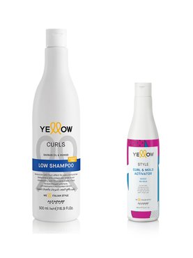 Набор YELLOW для кудрявых и вьющихся волос Curls шампунь 500 мл крем для кудрей 250 мл 2454₽