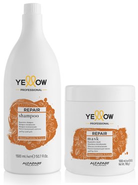 Набор YELLOW для поврежденных волос REPAIR шампунь 1500 мл маска 1000 мл 4299₽