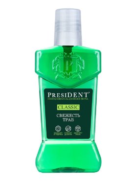 Ополаскиватель для рта President Classic Свежесть трав 250мл 651₽
