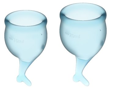 Набор голубых менструальных чаш Feel secure Menstrual Cup голубой 2329₽