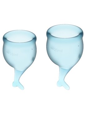 Набор менструальных чаш Satisfyer Feel Secure Menstrual Cup Light Blue 2 шт 635₽