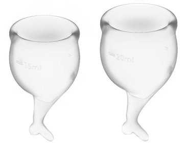 Набор прозрачных менструальных чаш Feel secure Menstrual Cup прозрачный 1659₽