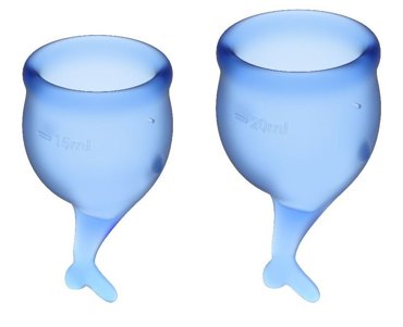 Набор синих менструальных чаш Feel secure Menstrual Cup синий 2528₽