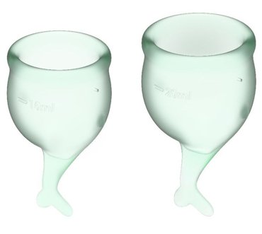 Набор зеленых менструальных чаш Feel secure Menstrual Cup 1530₽