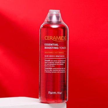 Укрепляющий тонер-бустер для лица FarmStay Ceramide Essential с керамидами 500 мл 2035₽