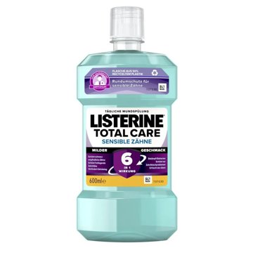 Ополаскиватель для полости рта зубов и десен Listerine Total Care Sensitive 600 мл 1430₽