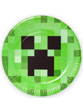 Набор одноразовой бумажной посуды тарелки на день рождения 6 шт Майнкрафт Minecraft МОСШАР 186₽