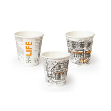 Стакан ShopBubbleTea однослойный Города 165 мл 80шт уп 310₽
