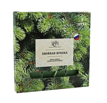 Свечи чайные Русская свечная мануфактура Хвойная иголка 9 шт 210₽