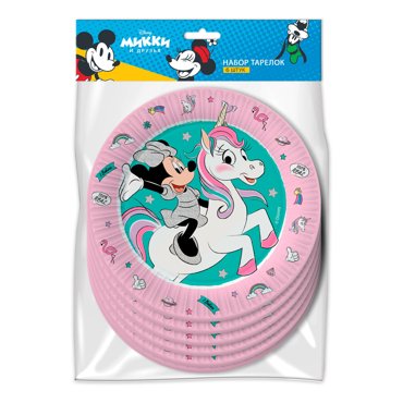 Тарелки одноразовые Disney Mickeyminn d 180 мм 6 шт 100₽