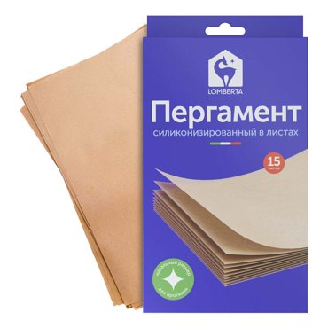 Пергамент для выпечки Lomberta силиконизированный 42 x 38 см 15 листов 159₽
