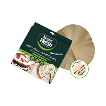 Пергамент для выпечки Master Fresh с силиконовым покрытием многоразовый круглый 10 листов 151₽