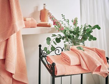 Полотенце махровое Guten Morgen Peach без рисунка розовый 270₽
