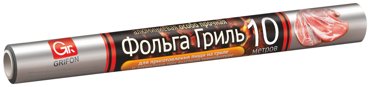Фольга Grifon Grill алюминиевая 10 м 29 см 20 мкм 539₽