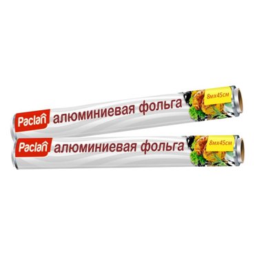 Комплект Paclan Aluminium Фольга алюминиевая 8 м х 44 см в рулоне х 2 шт 549₽