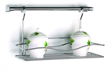 Полка под специи TEKNO-TEL MG041 с рейлингом 40см 1 ярус 18х41х25 4122₽