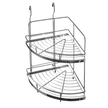 Полка угловая двойная на рейлинг 25x23x43 см VETTA CWJ201F 2360₽