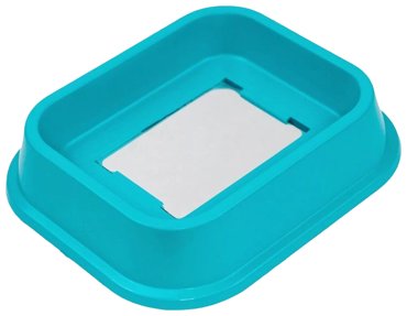 Ванночка для купания птиц Дарэлл с зеркалом бирюзовая 145x12x3 см 702₽