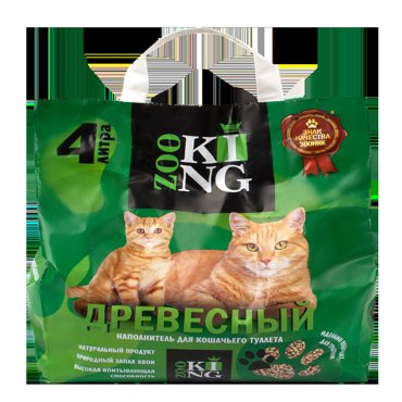 Наполнитель для кошачьего туалета ZooKing древесный 4л 220₽
