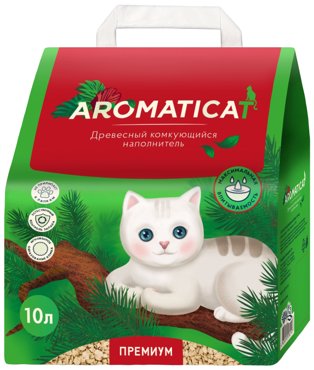 Впитывающий наполнитель Aromaticat Premium древесный 10 л 2 шт 2048₽