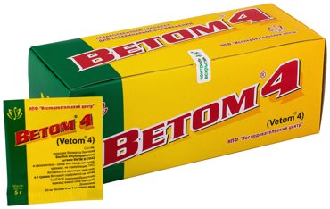 Порошок для животных НПФ Исследовательский центр Ветом - 4 5 г 25₽