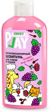 Шампунь для кошек и собак Animal Play SWEET Виноград и Гвоздика антипаразитарный 300 мл 659₽
