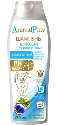 Шампунь для собак Animal Play Увлажняющий для длинношерстных Omega 3 и кератин 250 мл 589₽