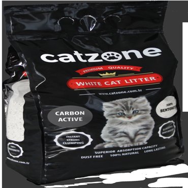 Комкующийся наполнитель для кошек Catzone Active Carbon бентонитовый 5 кг 6 л 925₽