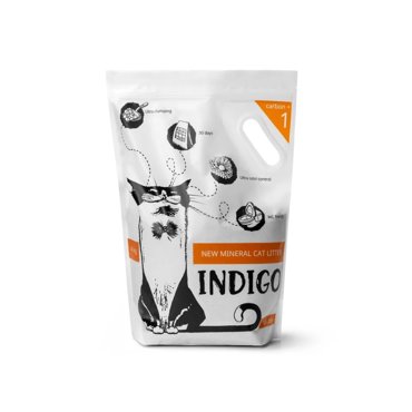 Наполнитель бентонитовый для кошачьего туалета INDIGO Carbon 1 комкующийся 4кг 730₽