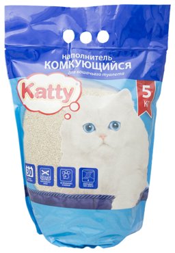 Наполнитель туалетов для кошек Katty бентонитовый 5 кг 180₽