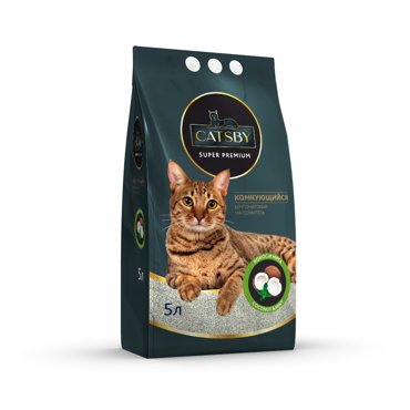 Наполнитель для кошачьего туалета CATSBY бентонитовый комкующийся кокос и мята 5 л 699₽