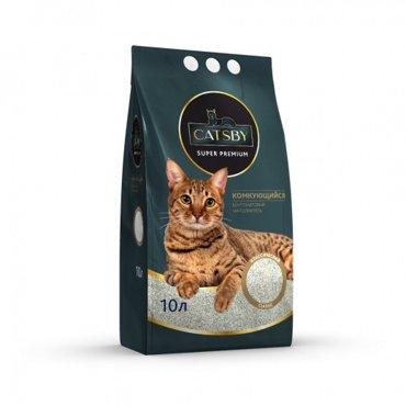 Наполнитель для кошачьего туалета CATSBY Classic бентонитовый комкующийся 10 л 1199₽