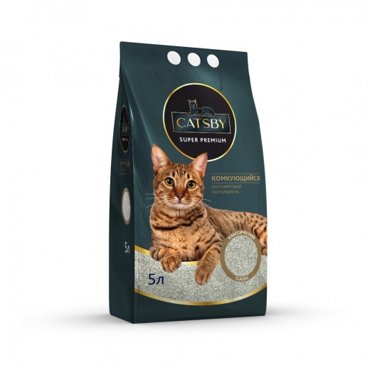Наполнитель для кошачьего туалета CATSBY Classic бентонитовый комкующийся 5 л 699₽