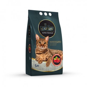Наполнитель для кошачьего туалета CATSBY Classic бентонитовый комкующийся барбарис 5 л 699₽