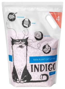 Комкующийся наполнитель Indigo Peach растительный персик 12 л 1787₽
