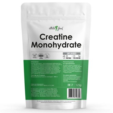 Креатин Atletic Food 100 Micronized Creatine Monohydrate - 125 грамм 524₽