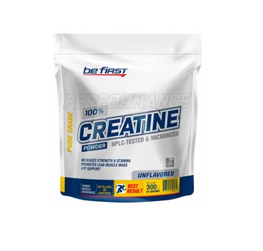 Креатин Be First Micronized Creatine Monohydrate Powder 300 г без вкуса 1420₽