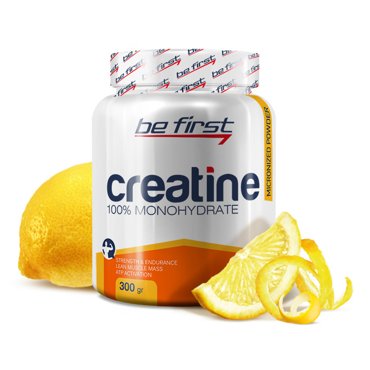 Креатин Be First Micronized Creatine Powder 300 г лимон 1380₽