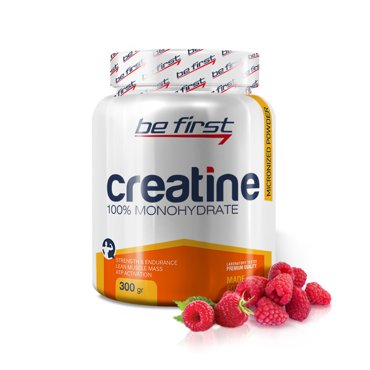 Креатин Be First Micronized Creatine Powder 300 г малина 1380₽