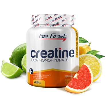 Креатин Be First Micronized Creatine Powder 300 г цитрусовый микс 1380₽
