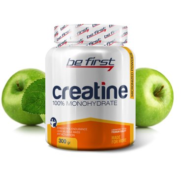 Креатин Be First Micronized Creatine Powder 300 г яблоко 1410₽