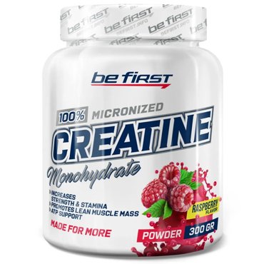 Креатин моногидрат порошок Be First Creatine Monohydrate Micronized Powder 300 гр малина 2510₽