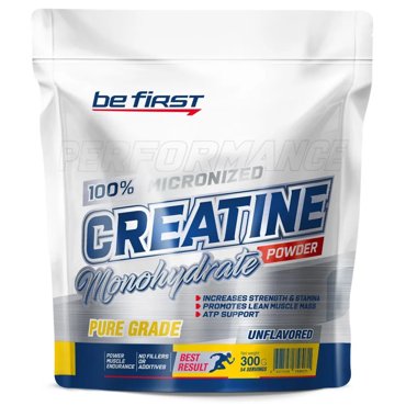 Креатин моногидрат порошок Be First Creatine Monohydrate Micronized Powder 300 гр натурал 2316₽