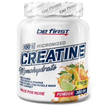 Креатин моногидрат порошок Be First Creatine Monohydrate Micronized Powder 300 гр цитрусо 2510₽