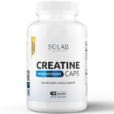 Креатин моногидрат SOLAB Creatine Monohydrate для набора массы тела 180 капсул 626₽