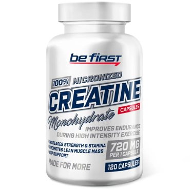 Креатин моногидрат в капсулах Be First Creatine Monohydrate Capsules 120 капсул 1609₽